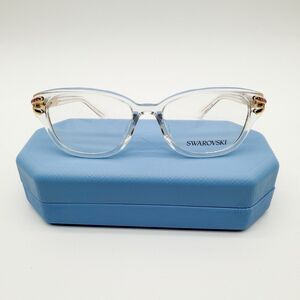 Swarovski SK2032 Eyeglasses Transparent Crystal Frames Demo Lenses 54mm NEW